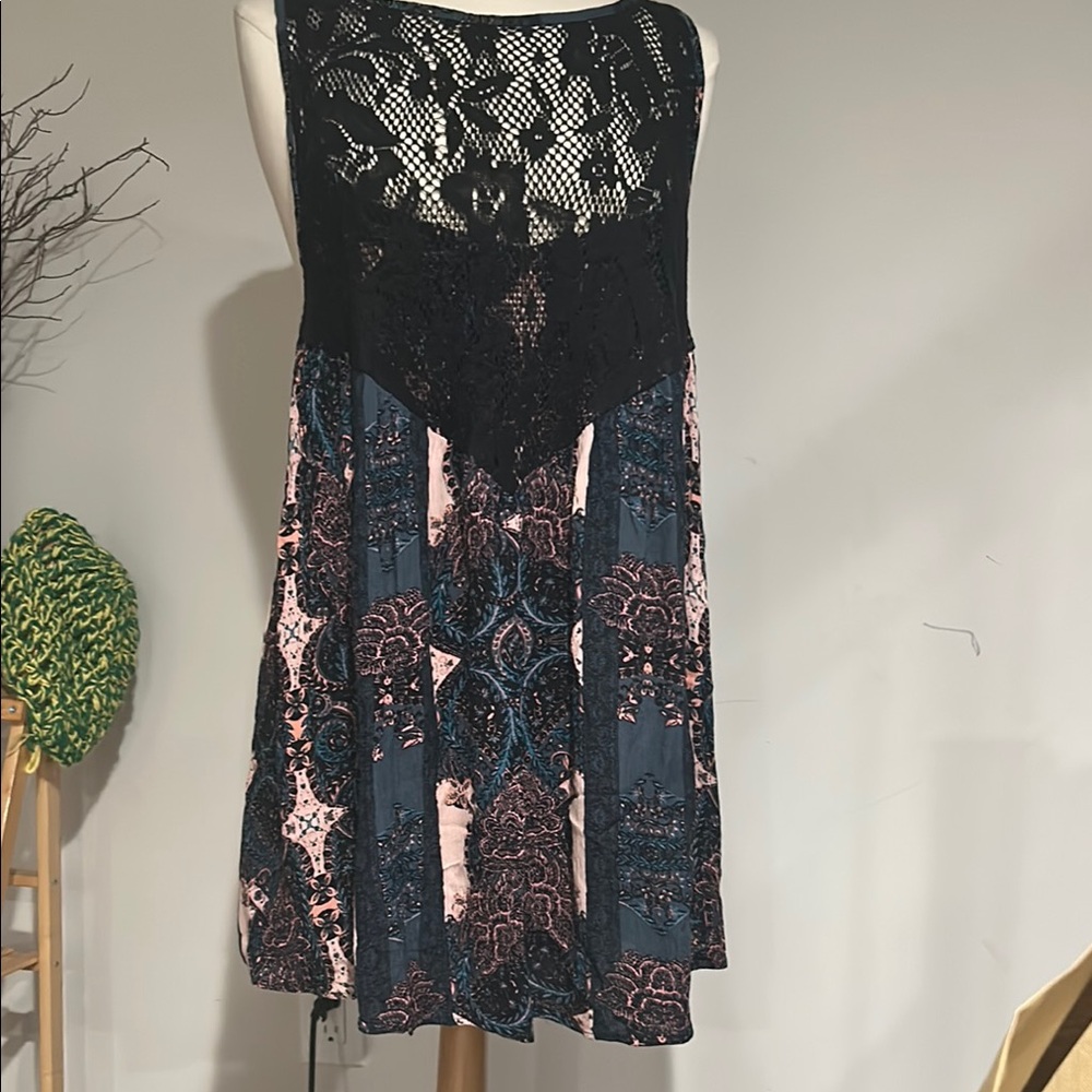 Free People Count Me In Trapeze Tunic Mini Dress NWT